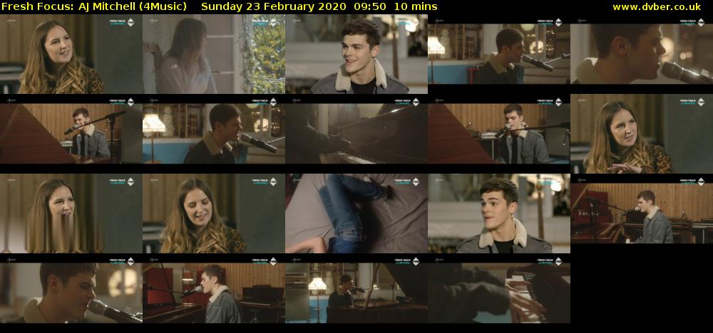 Fresh Focus: AJ Mitchell (4Music) Sunday 23 February 2020 09:50 - 10:00