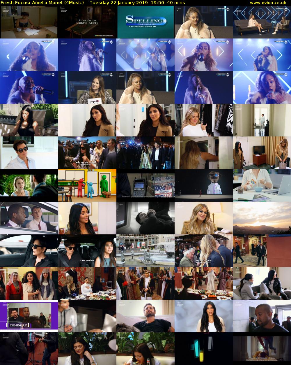 Fresh Focus: Amelia Monet (4Music) Tuesday 22 January 2019 19:50 - 20:30