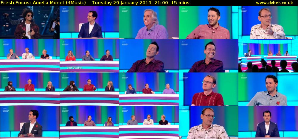 Fresh Focus: Amelia Monet (4Music) Tuesday 29 January 2019 21:00 - 21:15