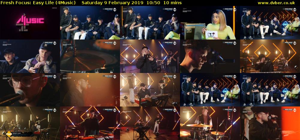 Fresh Focus: Easy Life (4Music) Saturday 9 February 2019 10:50 - 11:00