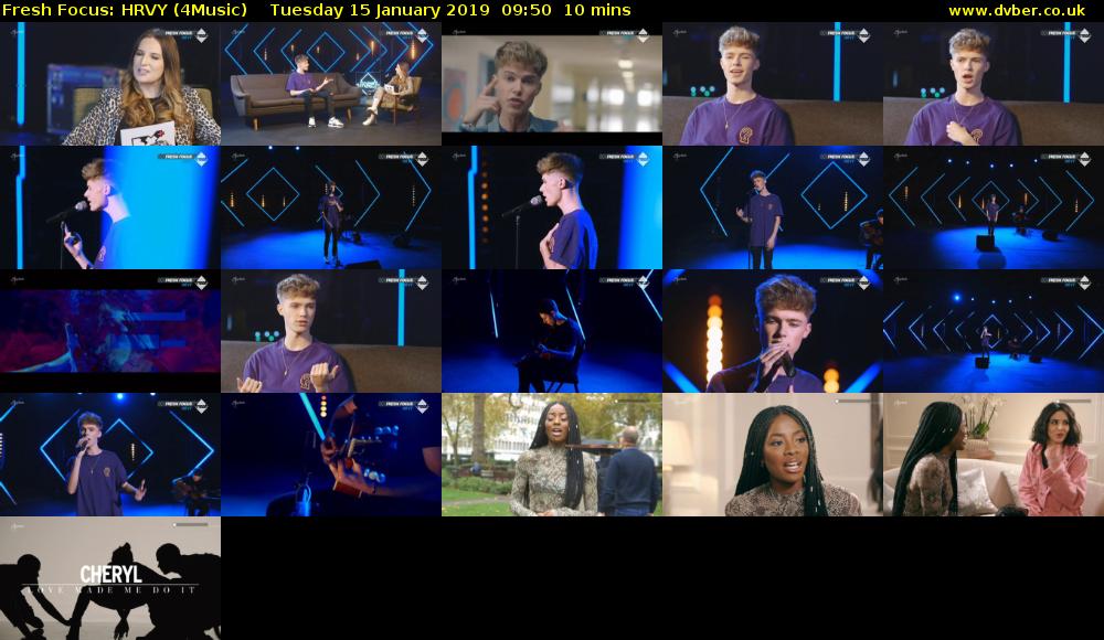 Fresh Focus: HRVY (4Music) Tuesday 15 January 2019 09:50 - 10:00