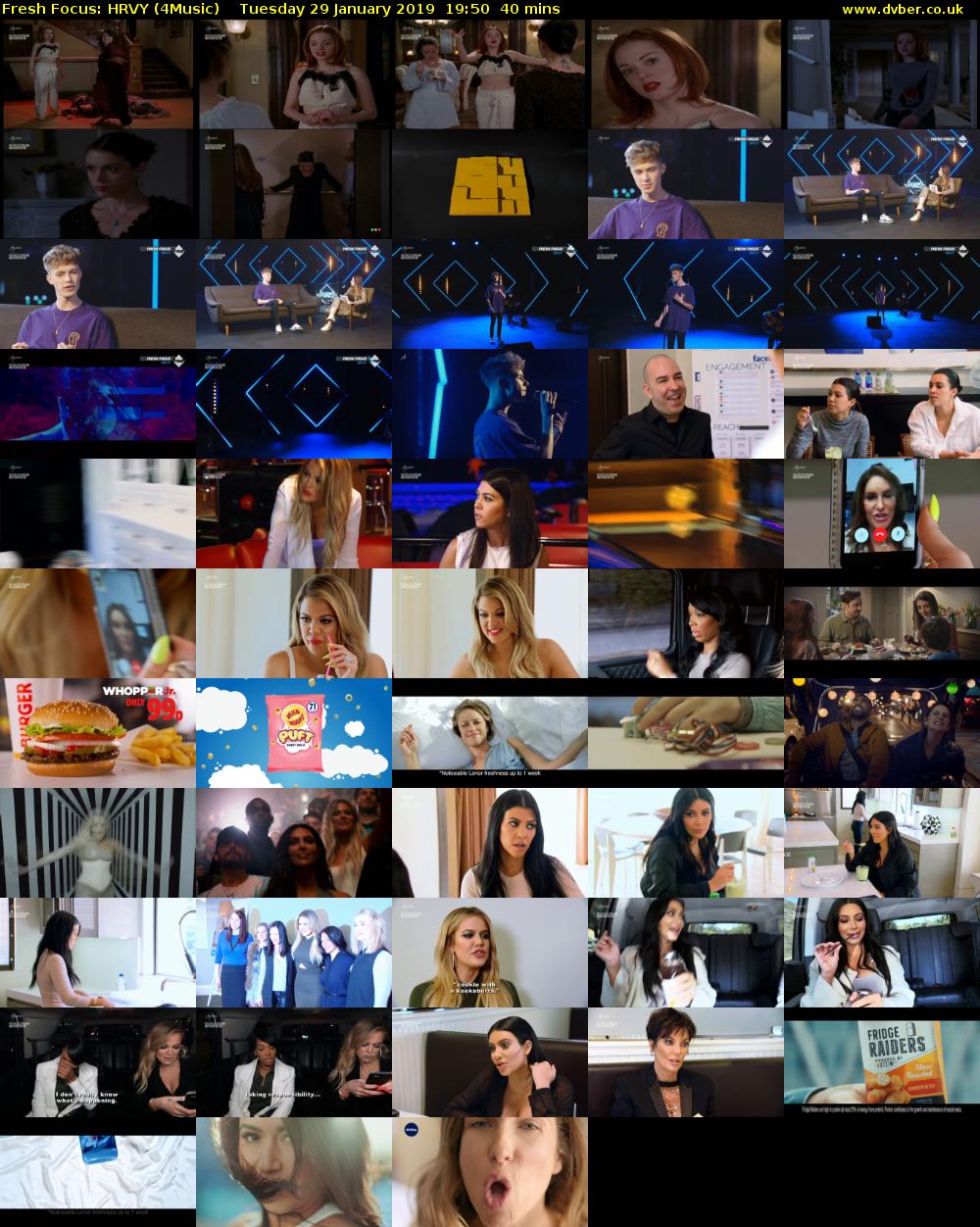 Fresh Focus: HRVY (4Music) Tuesday 29 January 2019 19:50 - 20:30