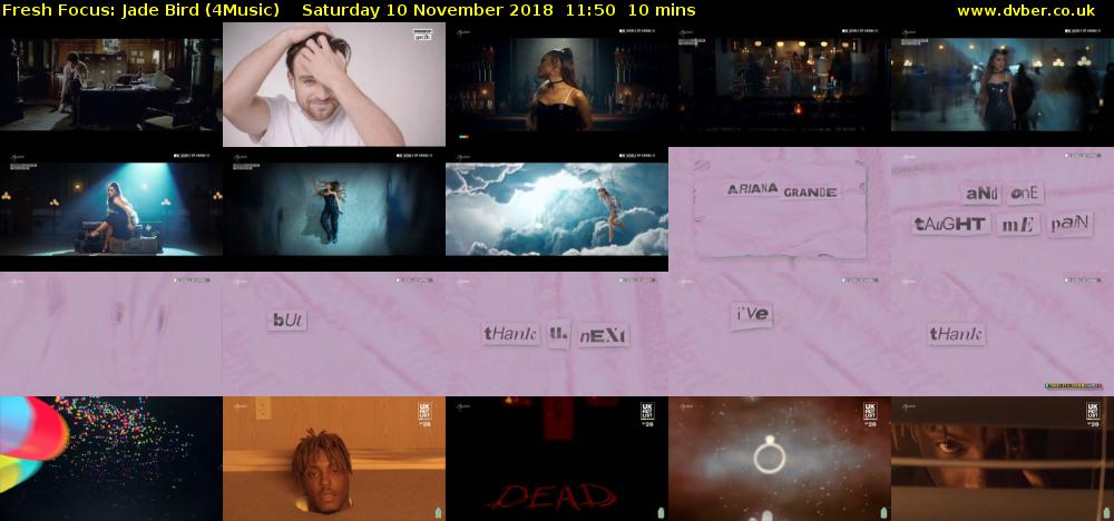 Fresh Focus: Jade Bird (4Music) Saturday 10 November 2018 11:50 - 12:00