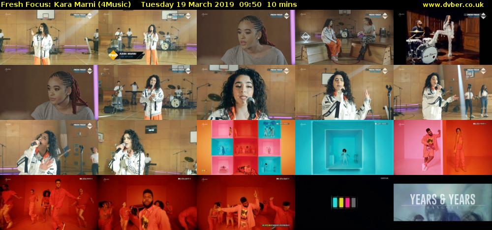 Fresh Focus: Kara Marni (4Music) Tuesday 19 March 2019 09:50 - 10:00
