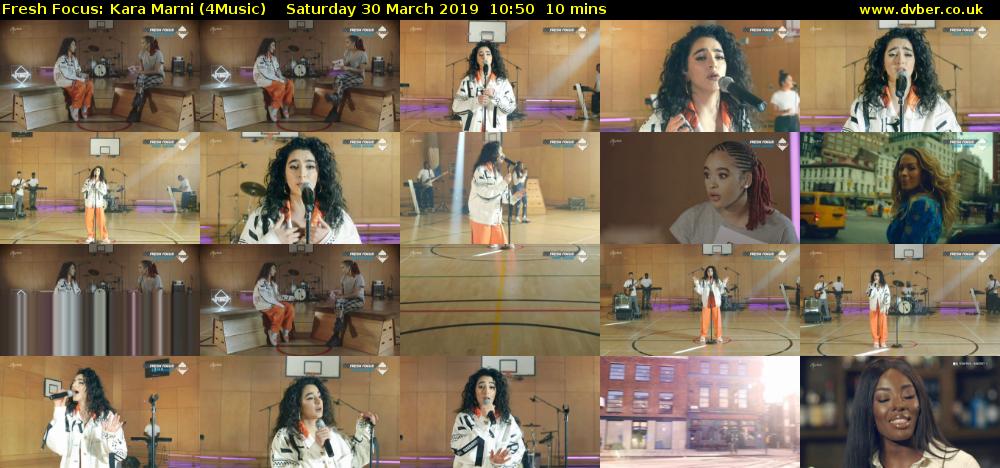 Fresh Focus: Kara Marni (4Music) Saturday 30 March 2019 10:50 - 11:00