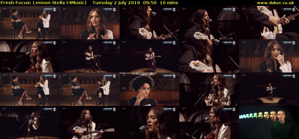 Fresh Focus: Lennon Stella (4Music) Tuesday 2 July 2019 09:50 - 10:00