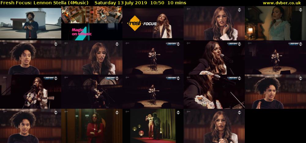 Fresh Focus: Lennon Stella (4Music) Saturday 13 July 2019 10:50 - 11:00