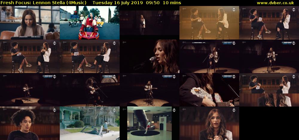 Fresh Focus: Lennon Stella (4Music) Tuesday 16 July 2019 09:50 - 10:00