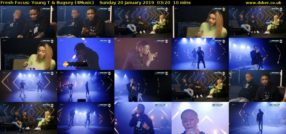 Fresh Focus: Young T & Bugsey (4Music) Sunday 20 January 2019 03:20 - 03:30