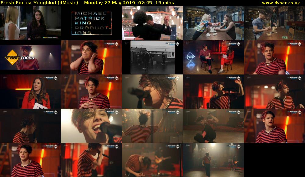 Fresh Focus: Yungblud (4Music) Monday 27 May 2019 02:45 - 03:00
