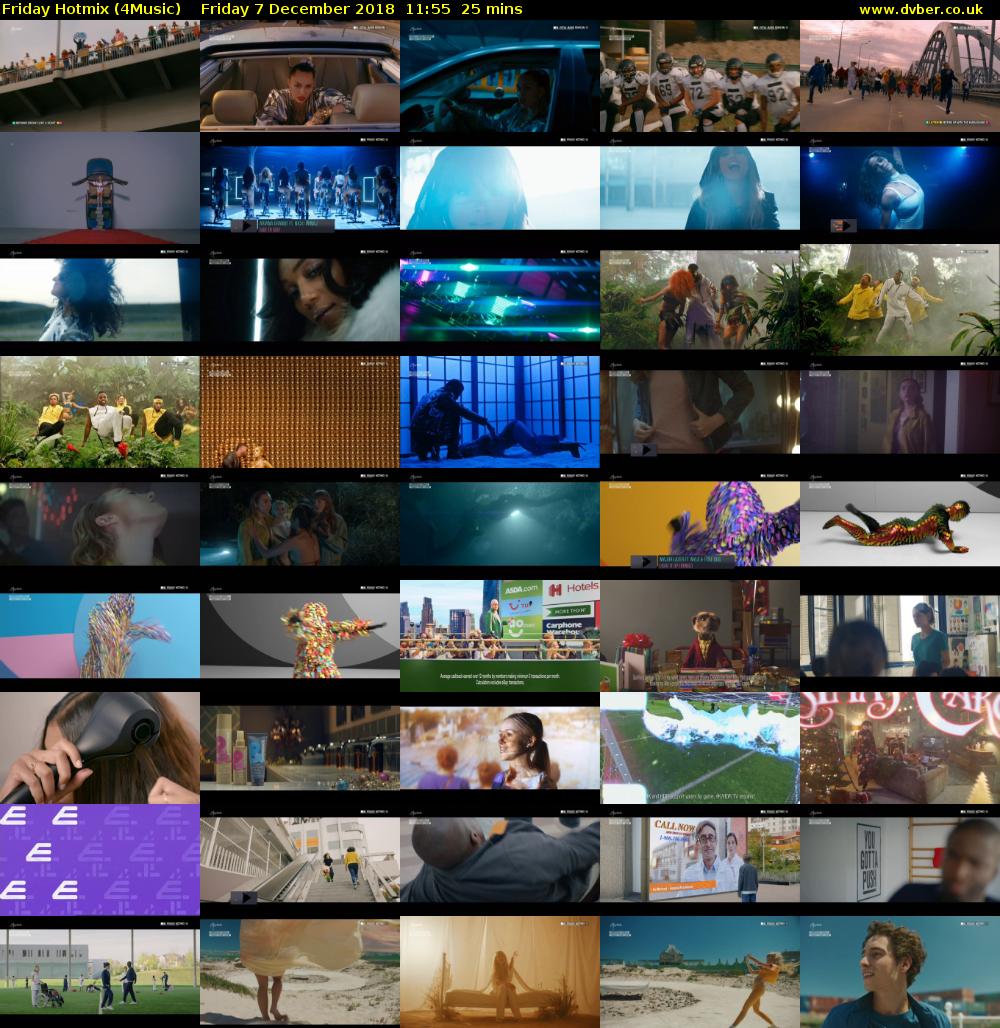 Friday Hotmix (4Music) Friday 7 December 2018 11:55 - 12:20