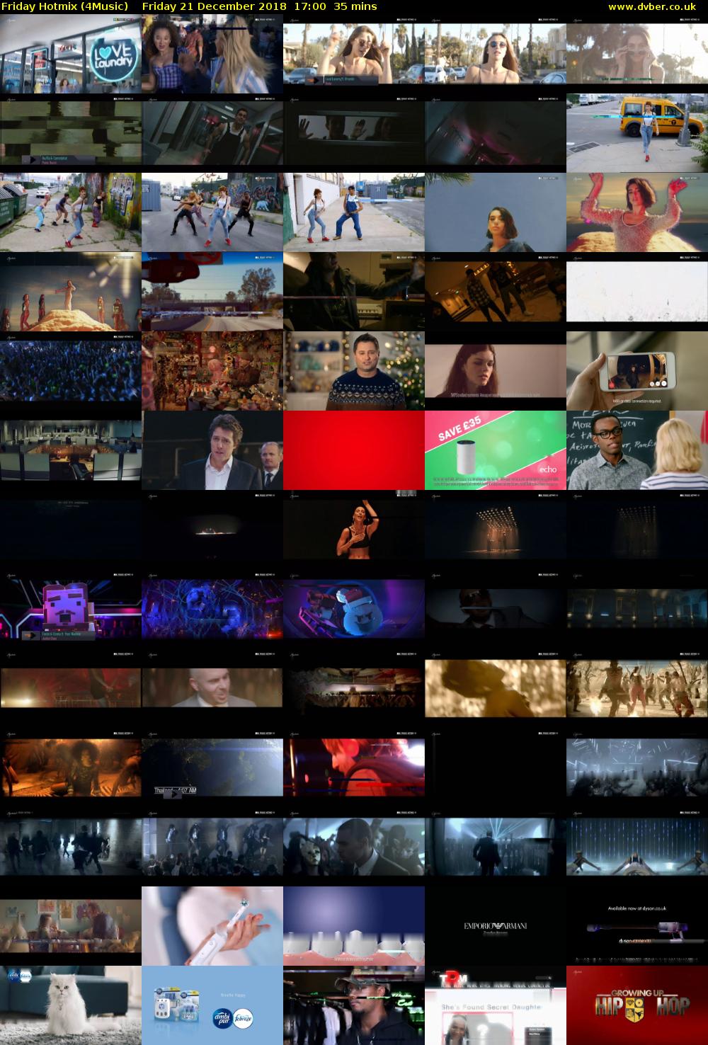 Friday Hotmix (4Music) Friday 21 December 2018 17:00 - 17:35