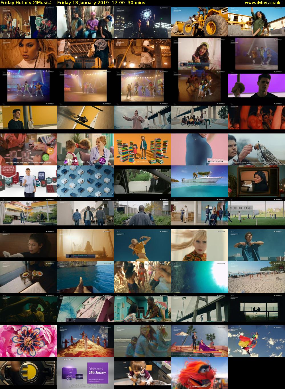 Friday Hotmix (4Music) Friday 18 January 2019 17:00 - 17:30