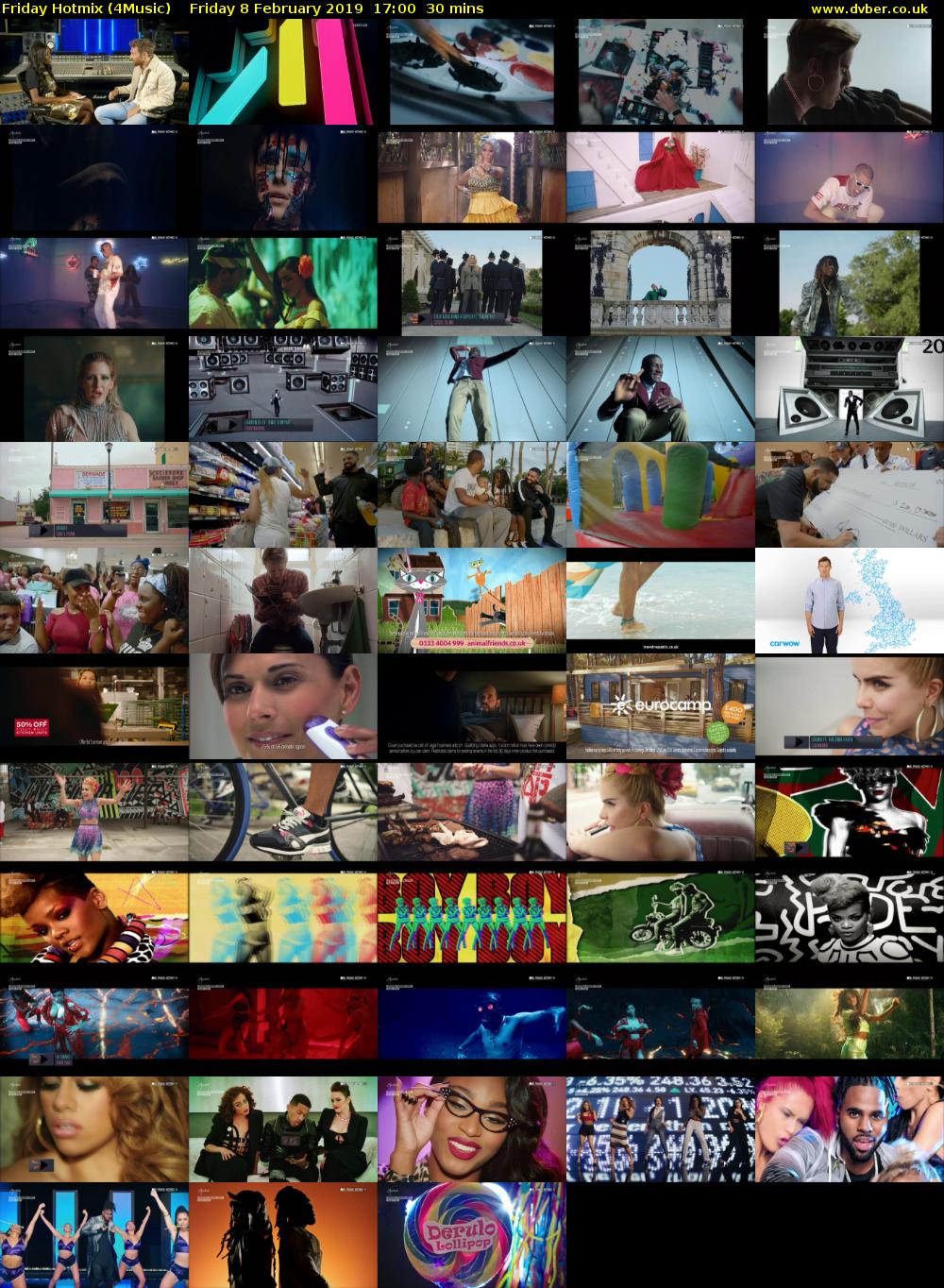 Friday Hotmix (4Music) Friday 8 February 2019 17:00 - 17:30