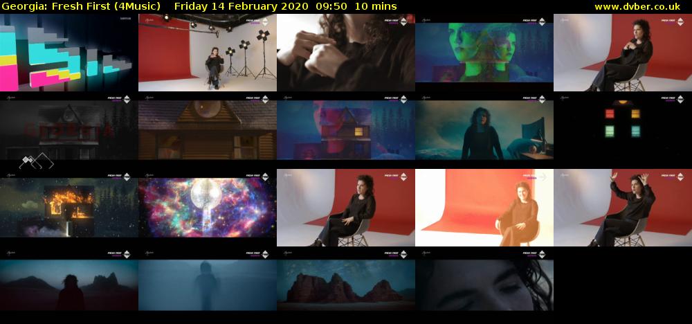 Georgia: Fresh First (4Music) Friday 14 February 2020 09:50 - 10:00
