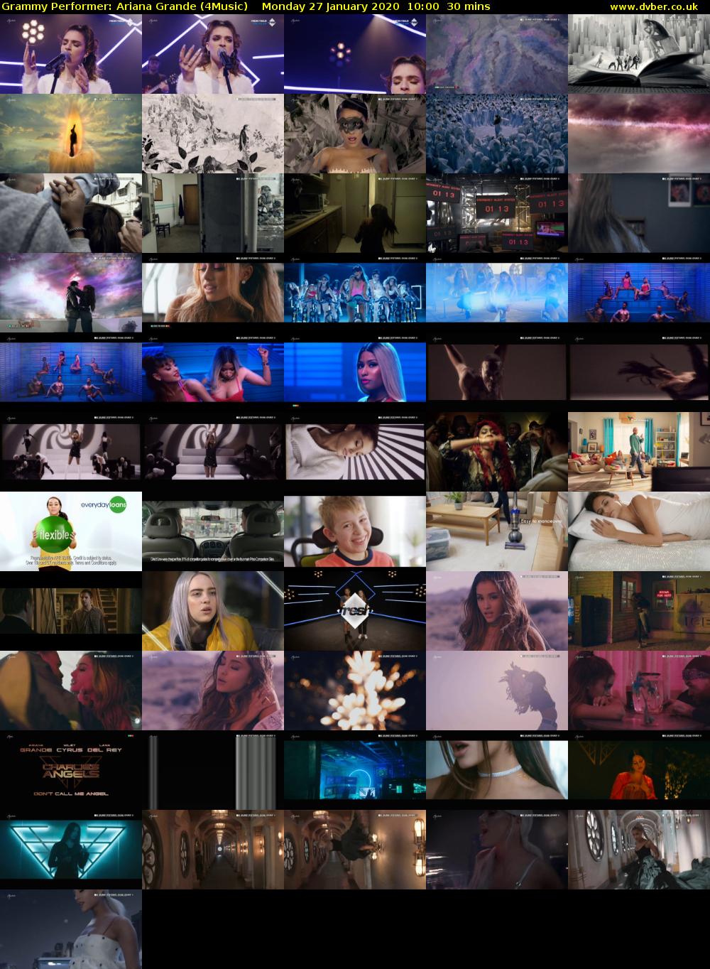 Grammy Performer: Ariana Grande (4Music) Monday 27 January 2020 10:00 - 10:30