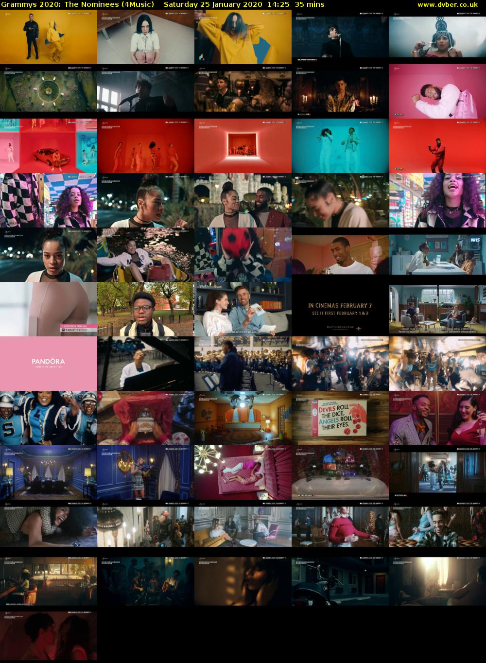 Grammys 2020: The Nominees (4Music) Saturday 25 January 2020 14:25 - 15:00