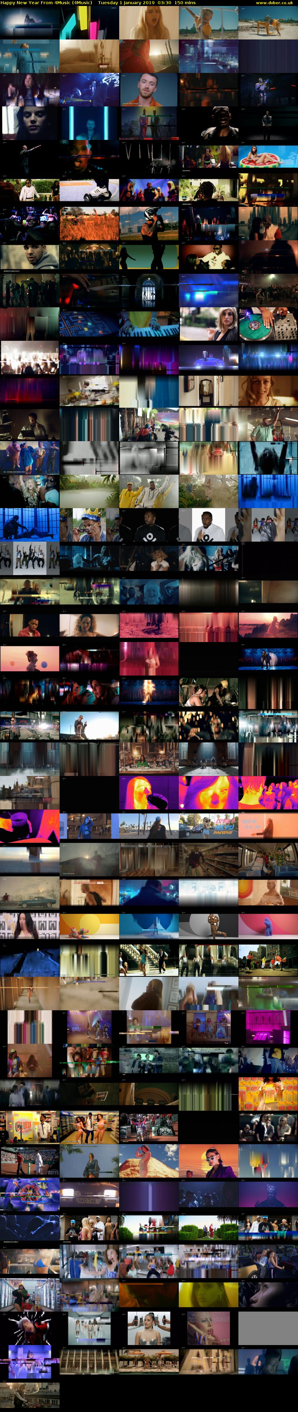 Happy New Year From 4Music (4Music) Tuesday 1 January 2019 03:30 - 06:00