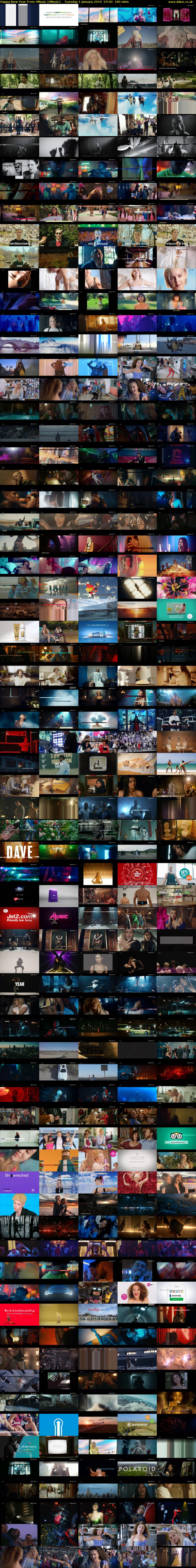 Happy New Year From 4Music (4Music) Tuesday 1 January 2019 07:00 - 10:00