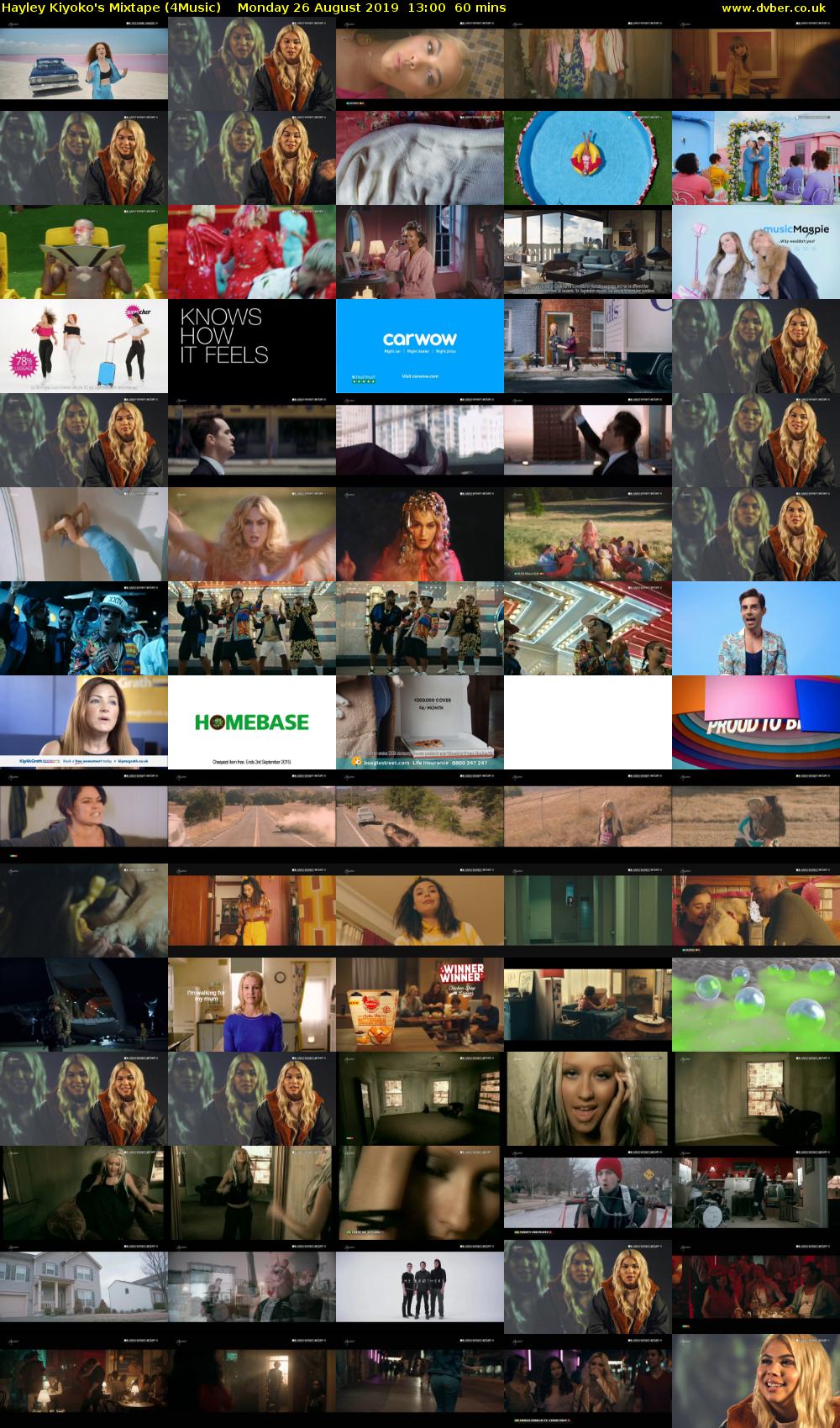 Hayley Kiyoko's Mixtape (4Music) Monday 26 August 2019 13:00 - 14:00