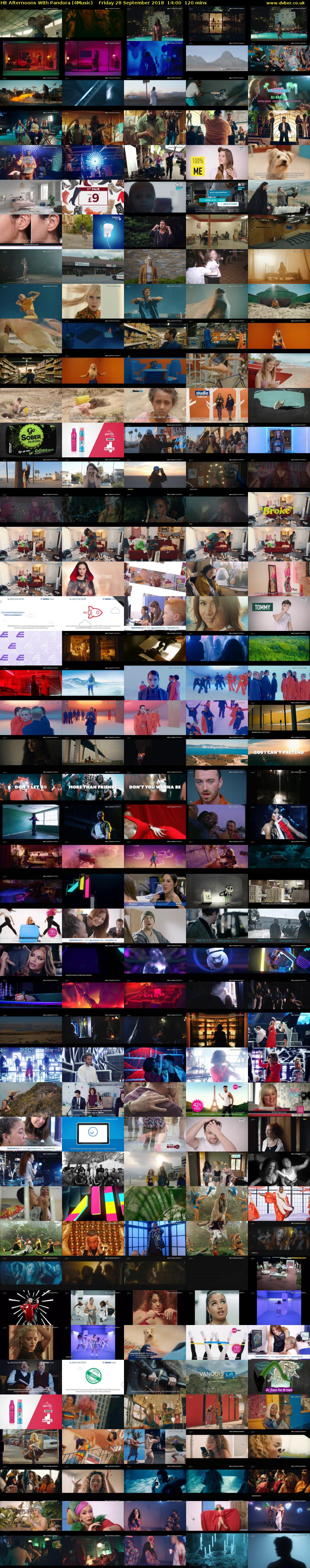 Hit Afternoons With Pandora (4Music) Friday 28 September 2018 14:00 - 16:00