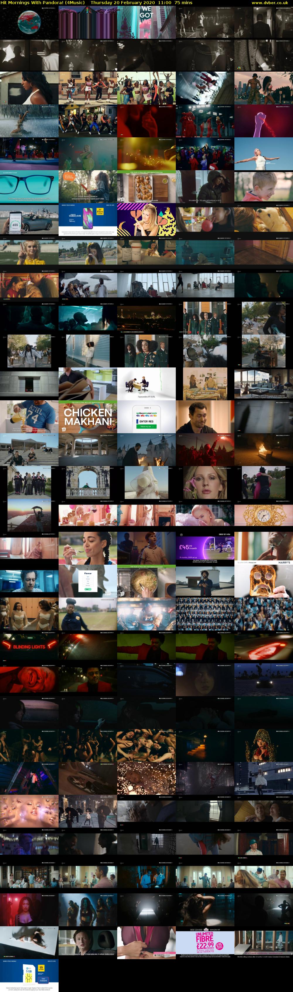 Hit Mornings With Pandora! (4Music) Thursday 20 February 2020 11:00 - 12:15