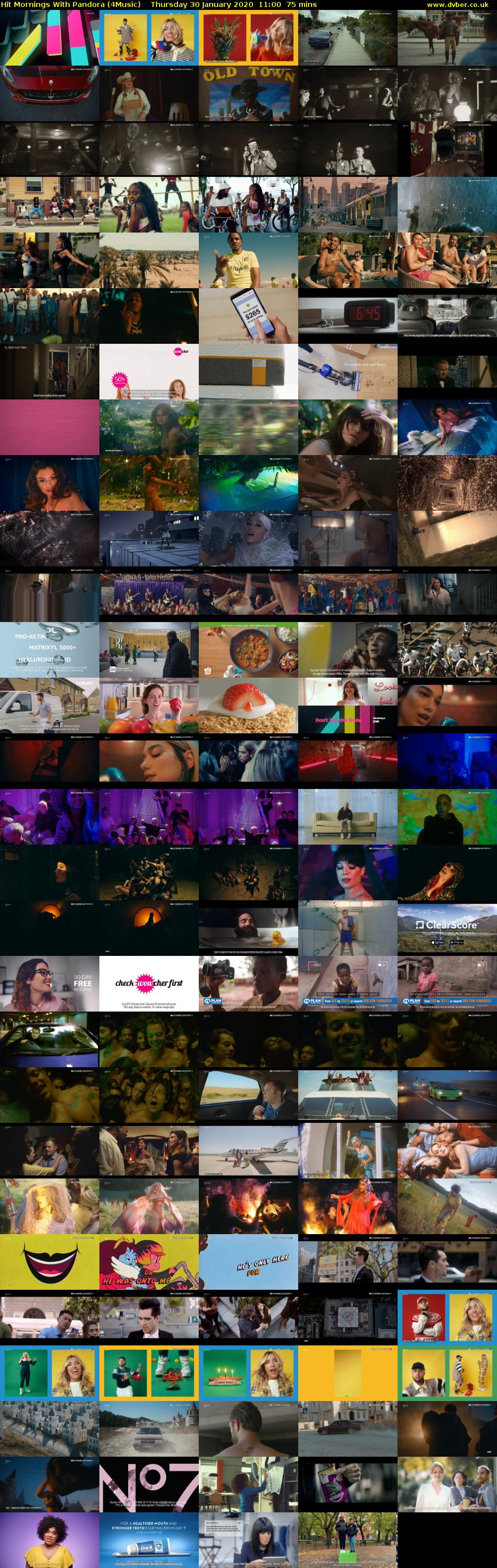 Hit Mornings With Pandora (4Music) Thursday 30 January 2020 11:00 - 12:15