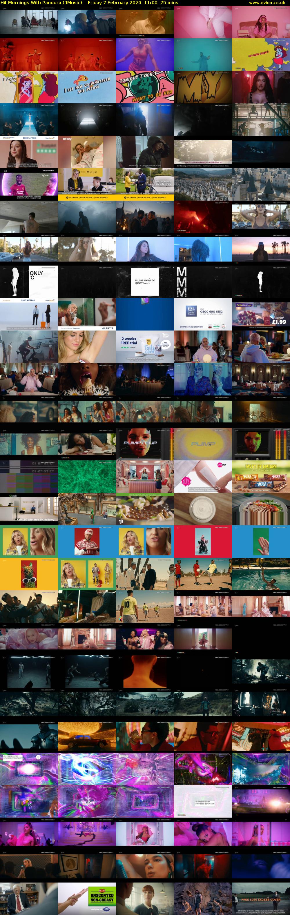 Hit Mornings With Pandora (4Music) Friday 7 February 2020 11:00 - 12:15