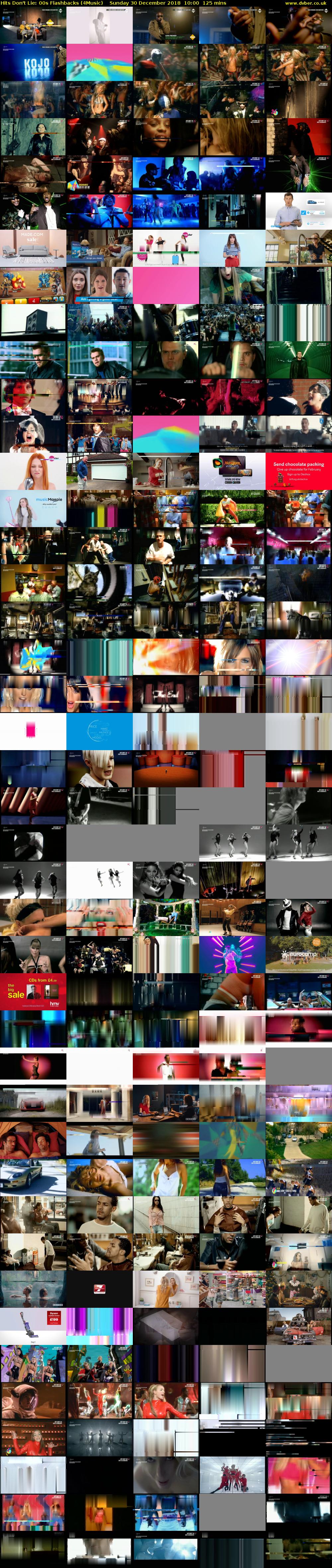 Hits Don't Lie: 00s Flashbacks (4Music) Sunday 30 December 2018 10:00 - 12:05