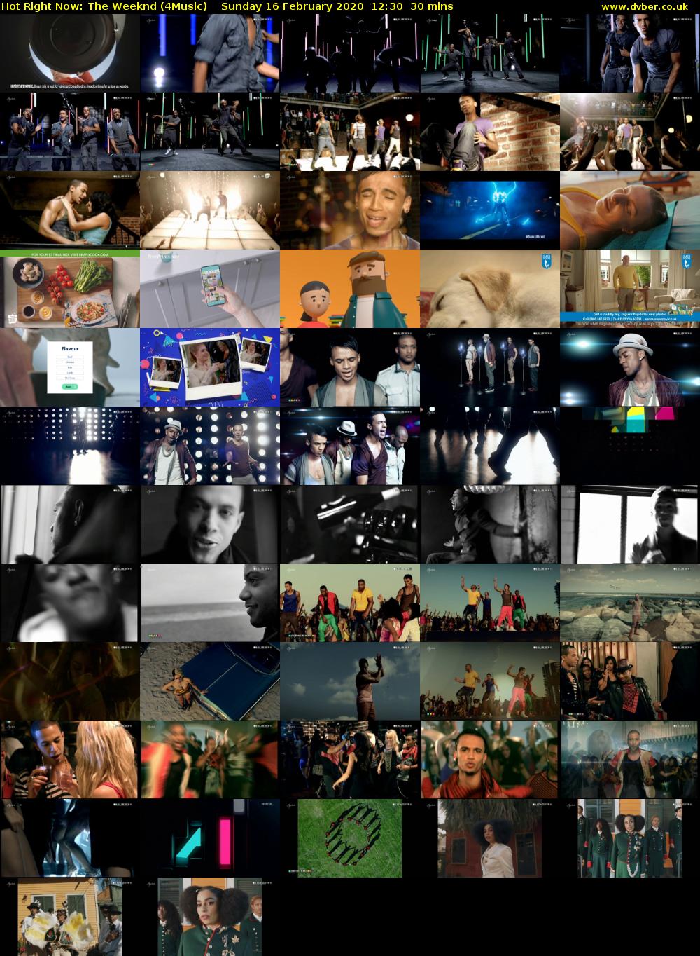 Hot Right Now: The Weeknd (4Music) Sunday 16 February 2020 12:30 - 13:00