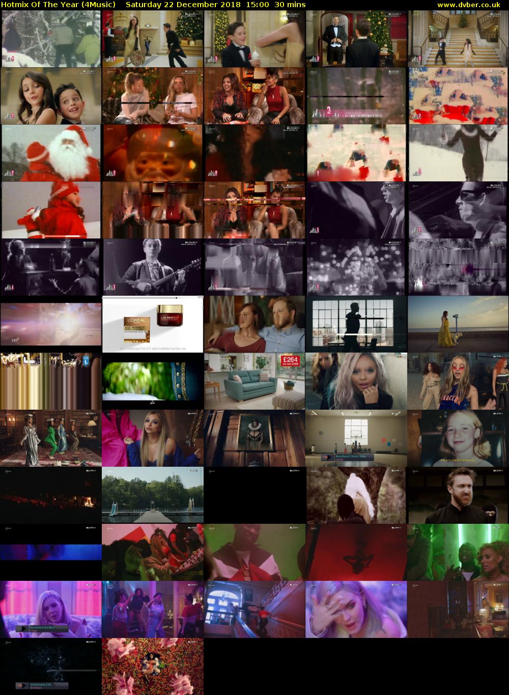 Hotmix Of The Year (4Music) Saturday 22 December 2018 15:00 - 15:30