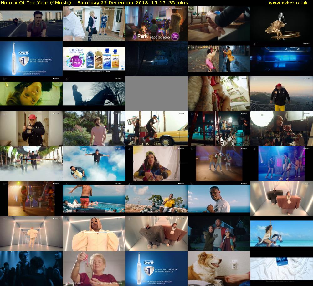 Hotmix Of The Year (4Music) Saturday 22 December 2018 15:15 - 15:50