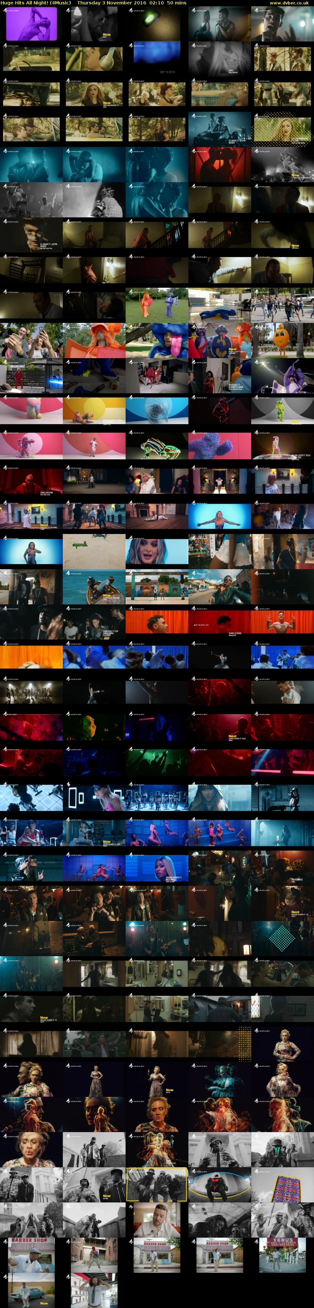 Huge Hits All Night! (4Music) Thursday 3 November 2016 02:10 - 03:00