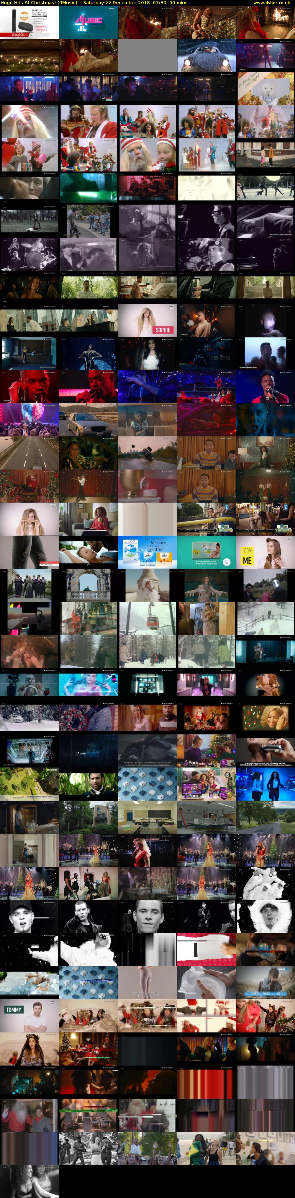 Huge Hits At Christmas! (4Music) Saturday 22 December 2018 07:30 - 09:00