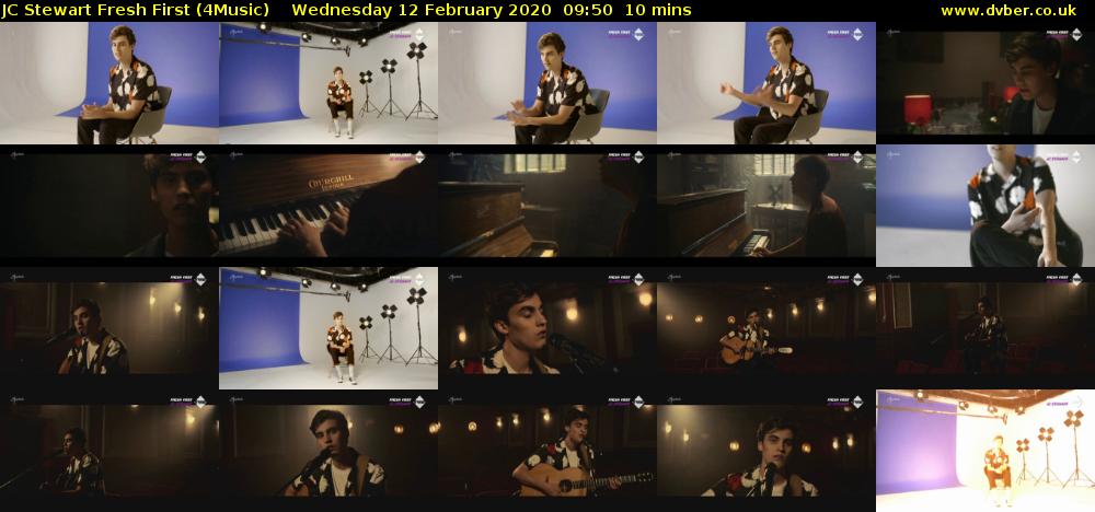 JC Stewart Fresh First (4Music) Wednesday 12 February 2020 09:50 - 10:00