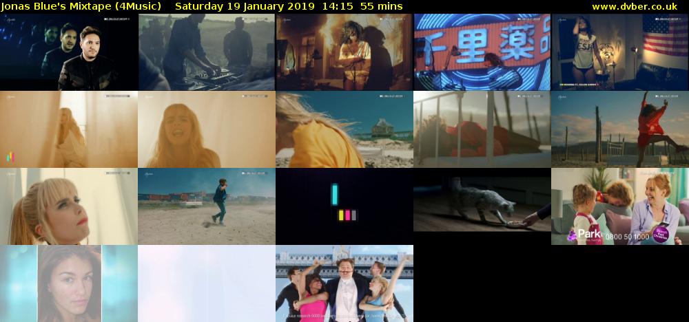 Jonas Blue's Mixtape (4Music) Saturday 19 January 2019 14:15 - 15:10