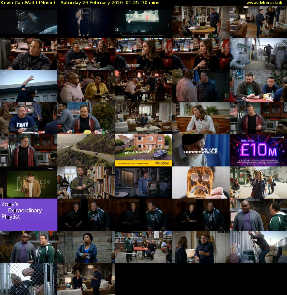 Kevin Can Wait (4Music) Saturday 29 February 2020 01:25 - 01:55