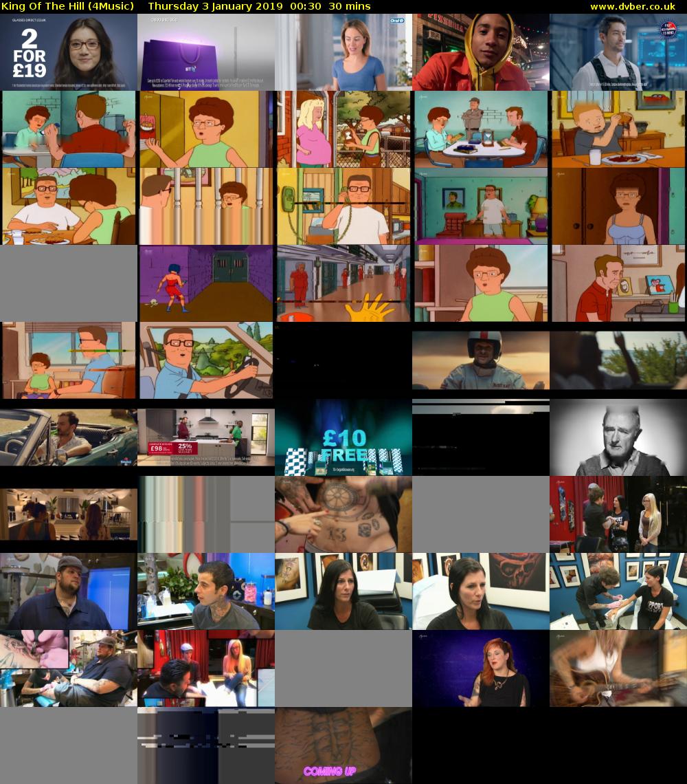 King Of The Hill (4Music) Thursday 3 January 2019 00:30 - 01:00