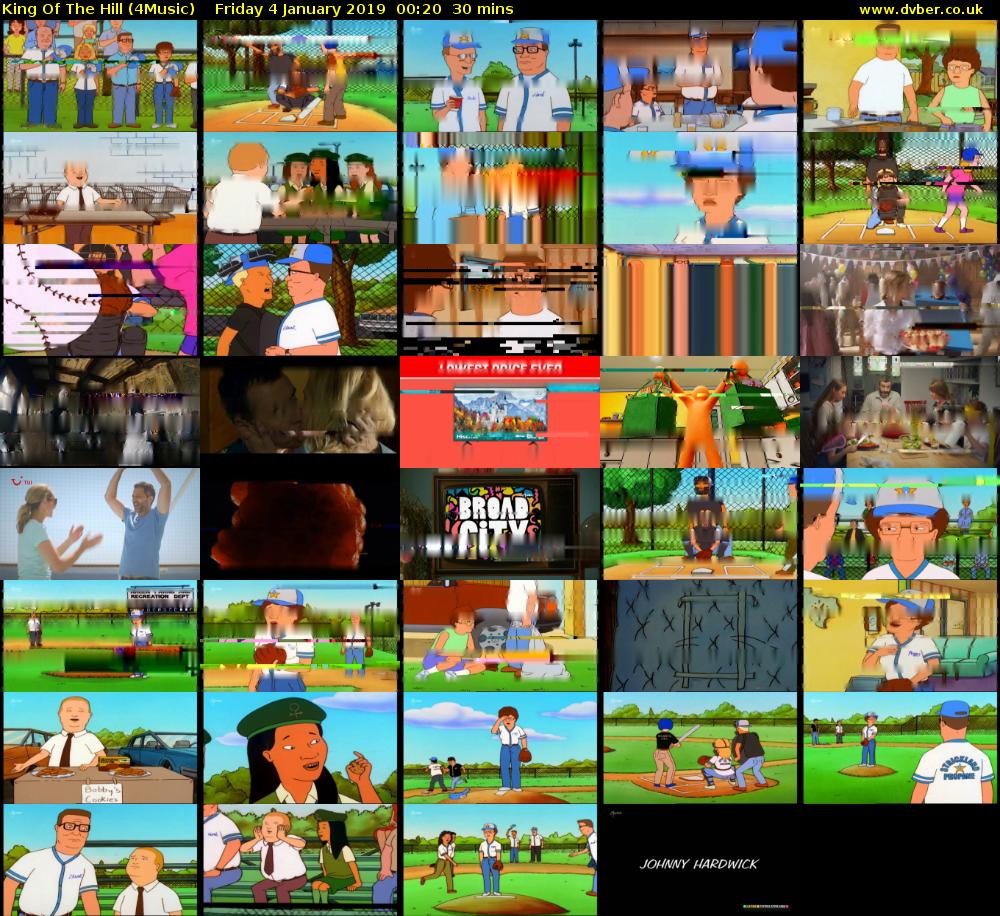 King Of The Hill (4Music) Friday 4 January 2019 00:20 - 00:50