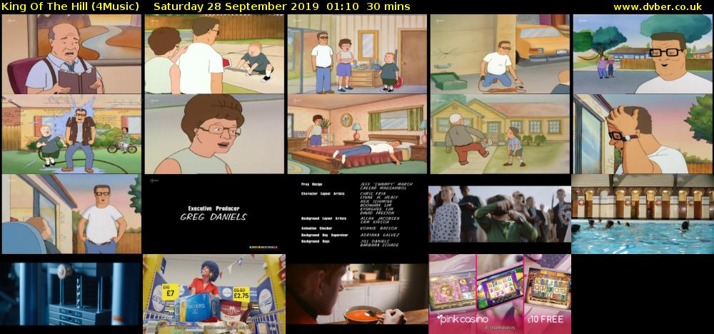 King Of The Hill (4Music) Saturday 28 September 2019 01:10 - 01:40