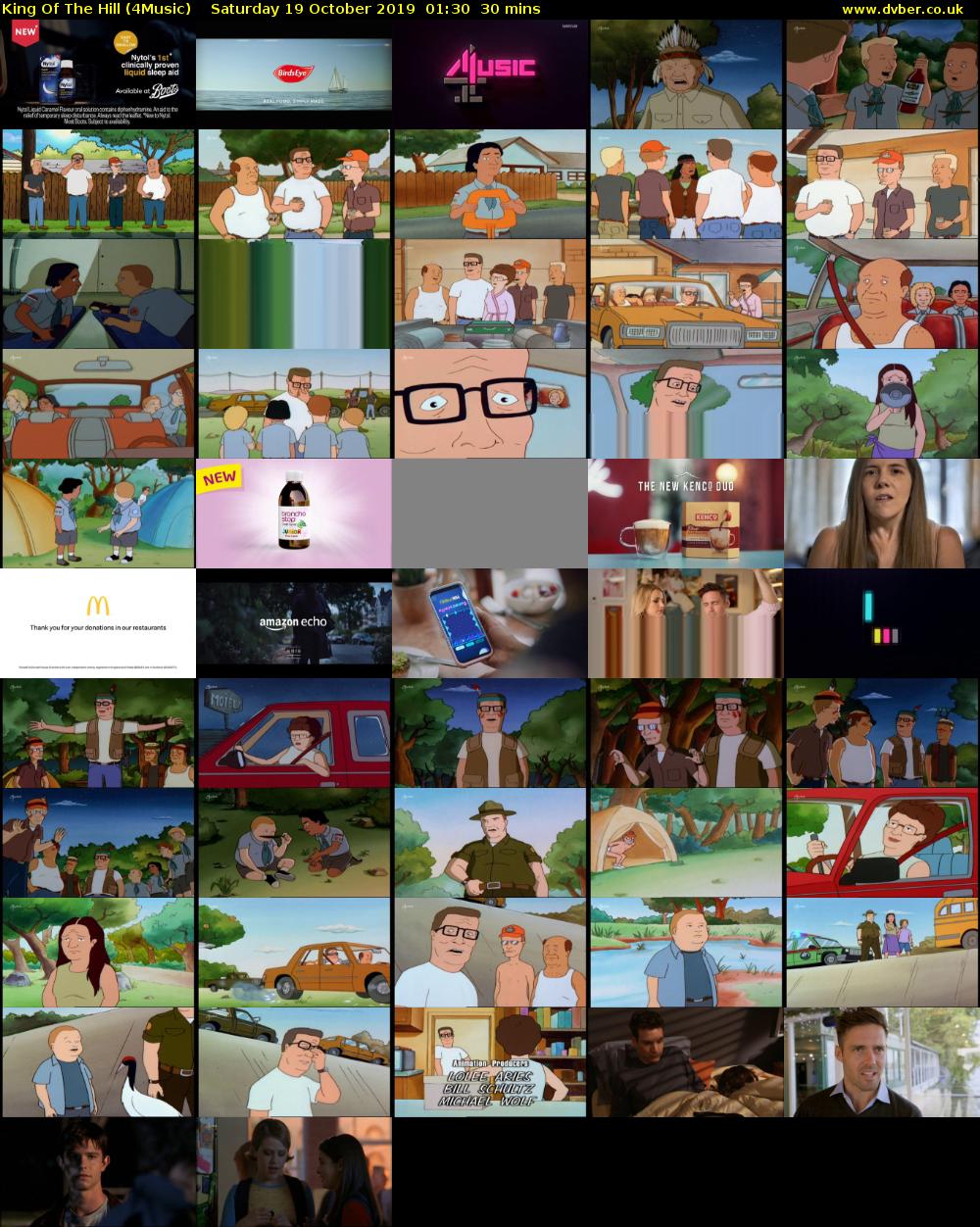 King Of The Hill (4Music) Saturday 19 October 2019 01:30 - 02:00