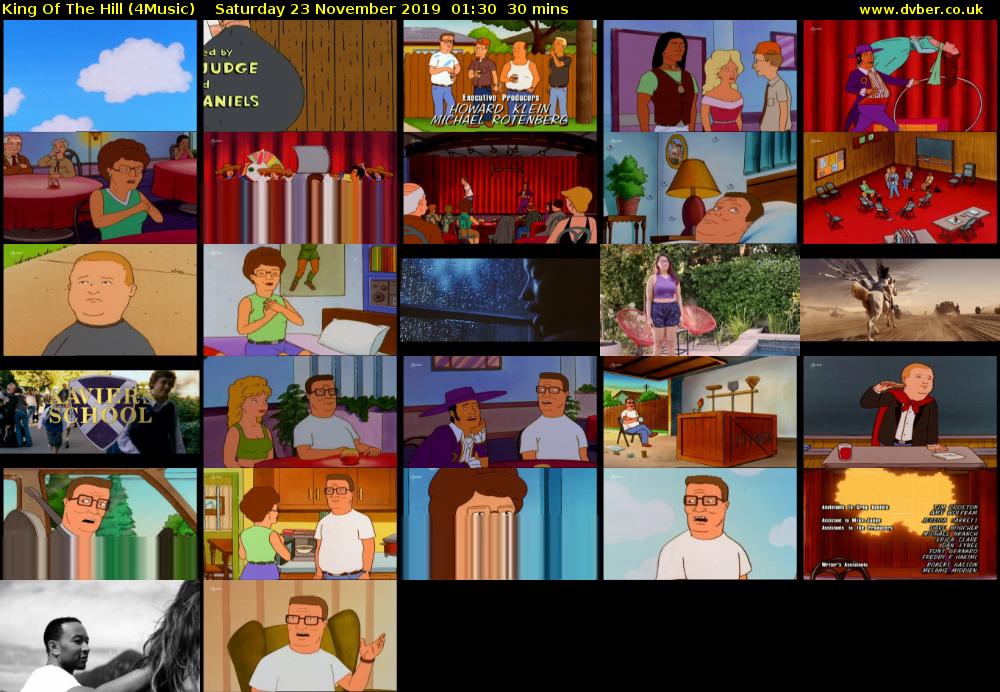 King Of The Hill (4Music) Saturday 23 November 2019 01:30 - 02:00