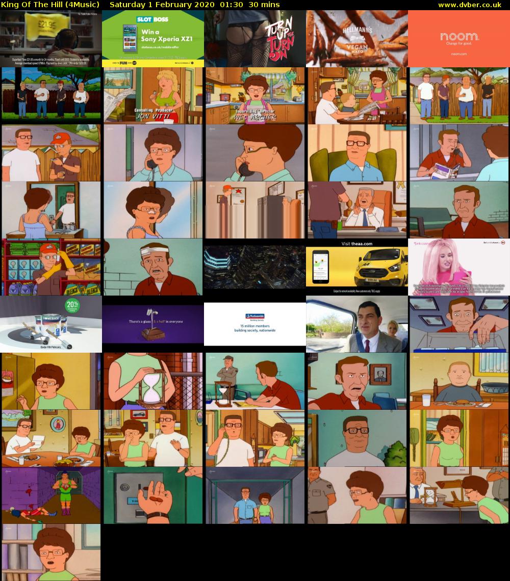 King Of The Hill (4Music) Saturday 1 February 2020 01:30 - 02:00