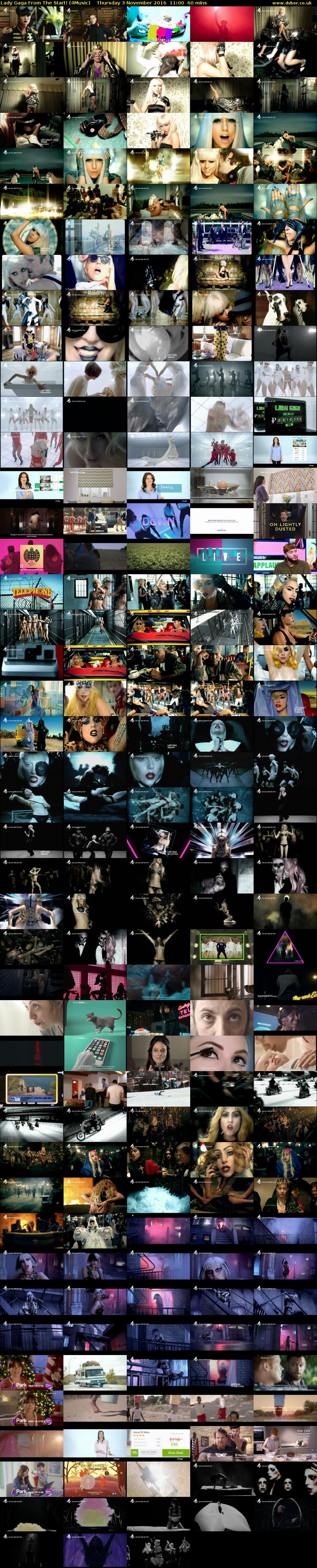 Lady Gaga From The Start! (4Music) Thursday 3 November 2016 11:00 - 12:00