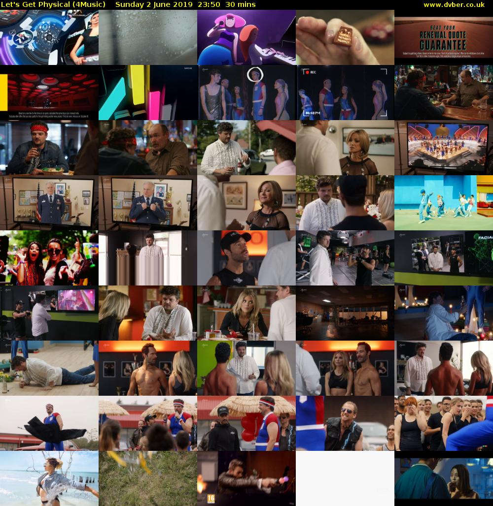 Let's Get Physical (4Music) Sunday 2 June 2019 23:50 - 00:20