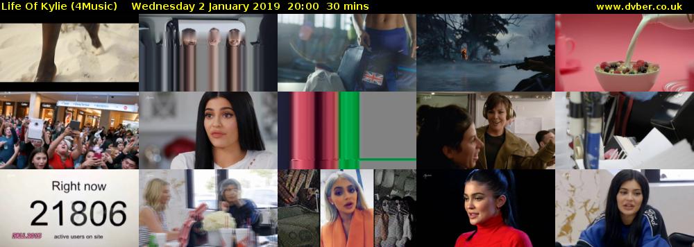 Life Of Kylie (4Music) Wednesday 2 January 2019 20:00 - 20:30