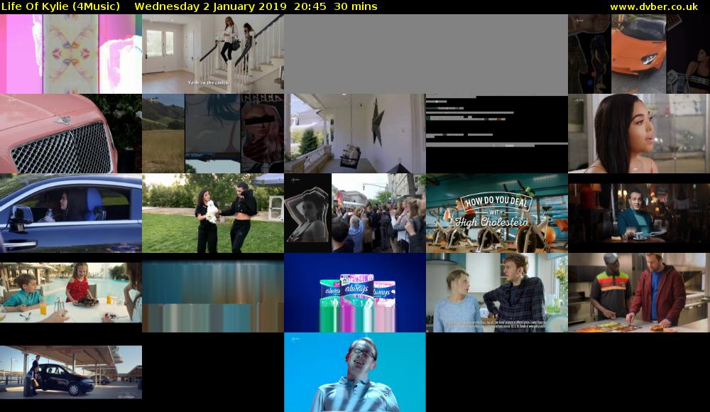 Life Of Kylie (4Music) Wednesday 2 January 2019 20:45 - 21:15