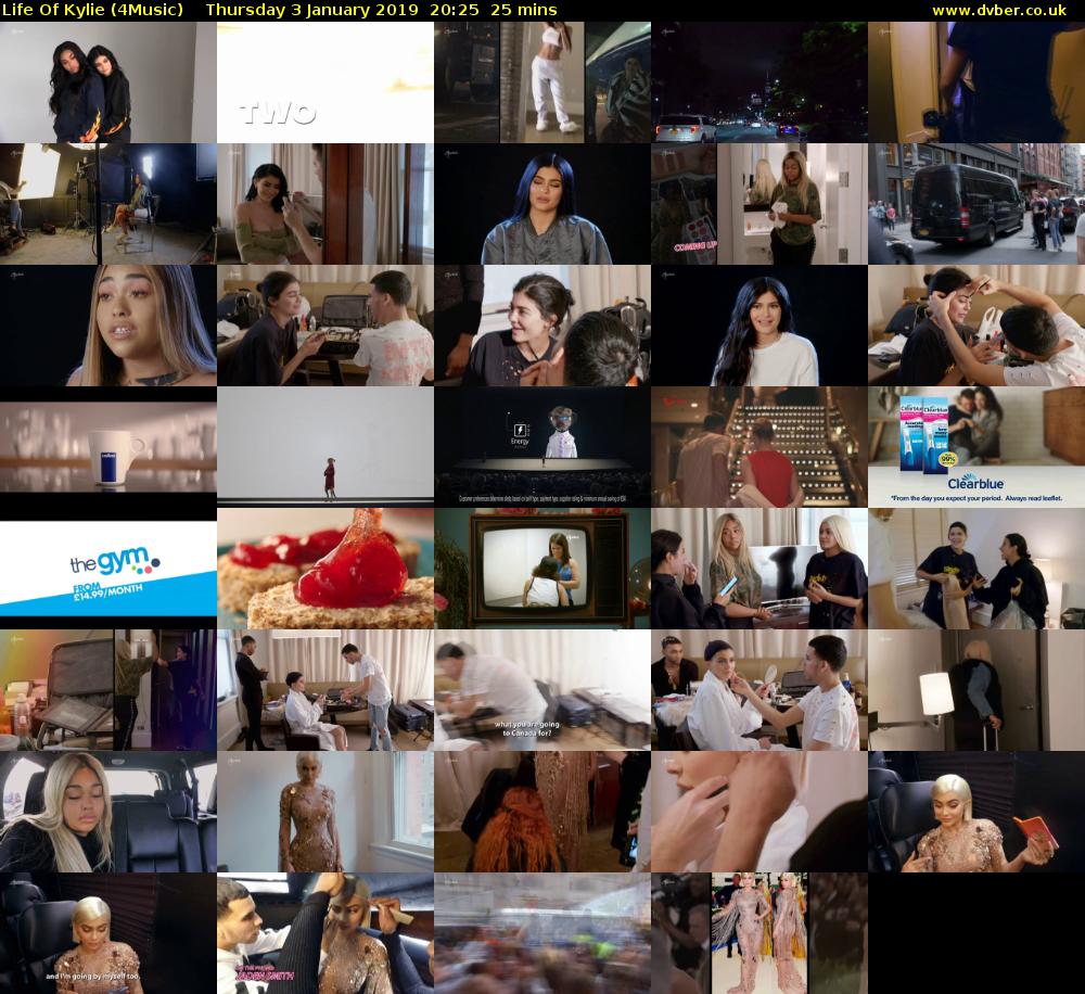 Life Of Kylie (4Music) Thursday 3 January 2019 20:25 - 20:50