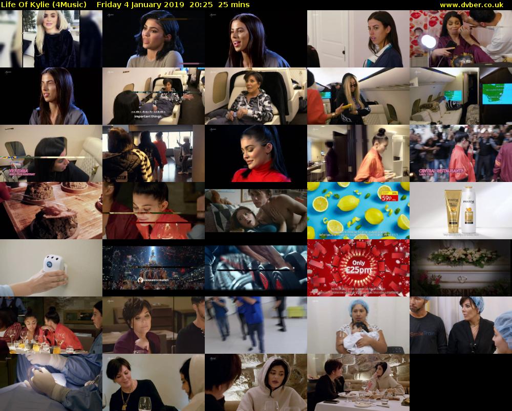 Life Of Kylie (4Music) Friday 4 January 2019 20:25 - 20:50