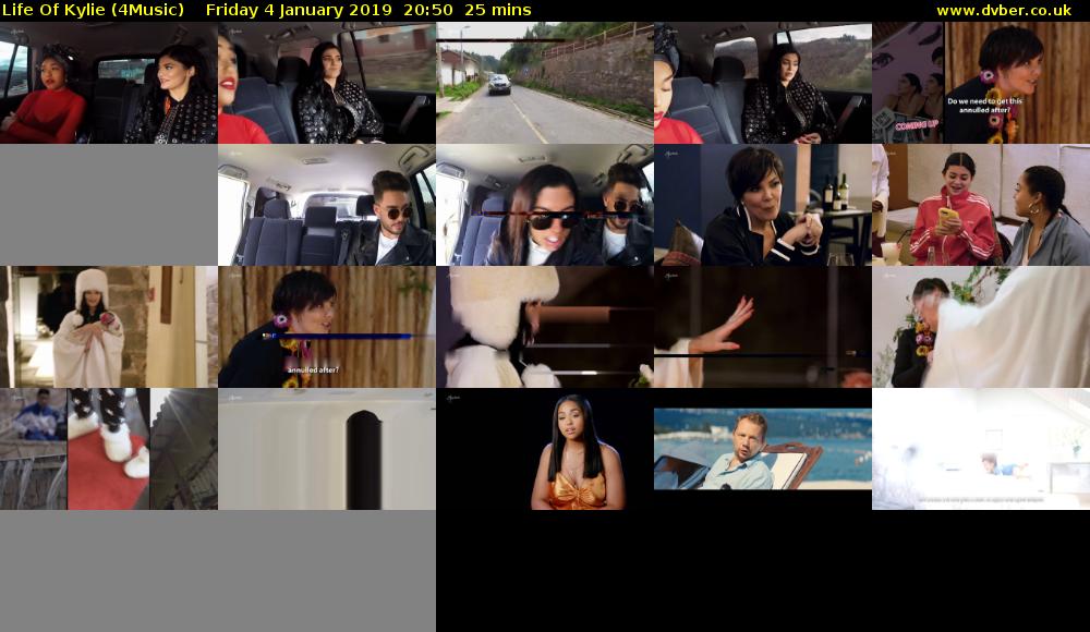Life Of Kylie (4Music) Friday 4 January 2019 20:50 - 21:15